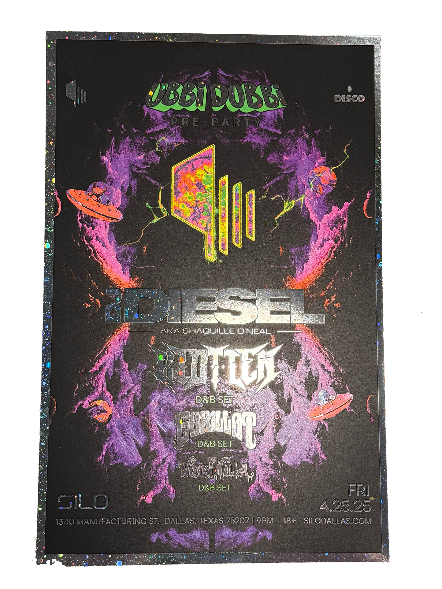 SILO | 04/25/25 | Ubbi Dubbi Pre-Party Foil Poster