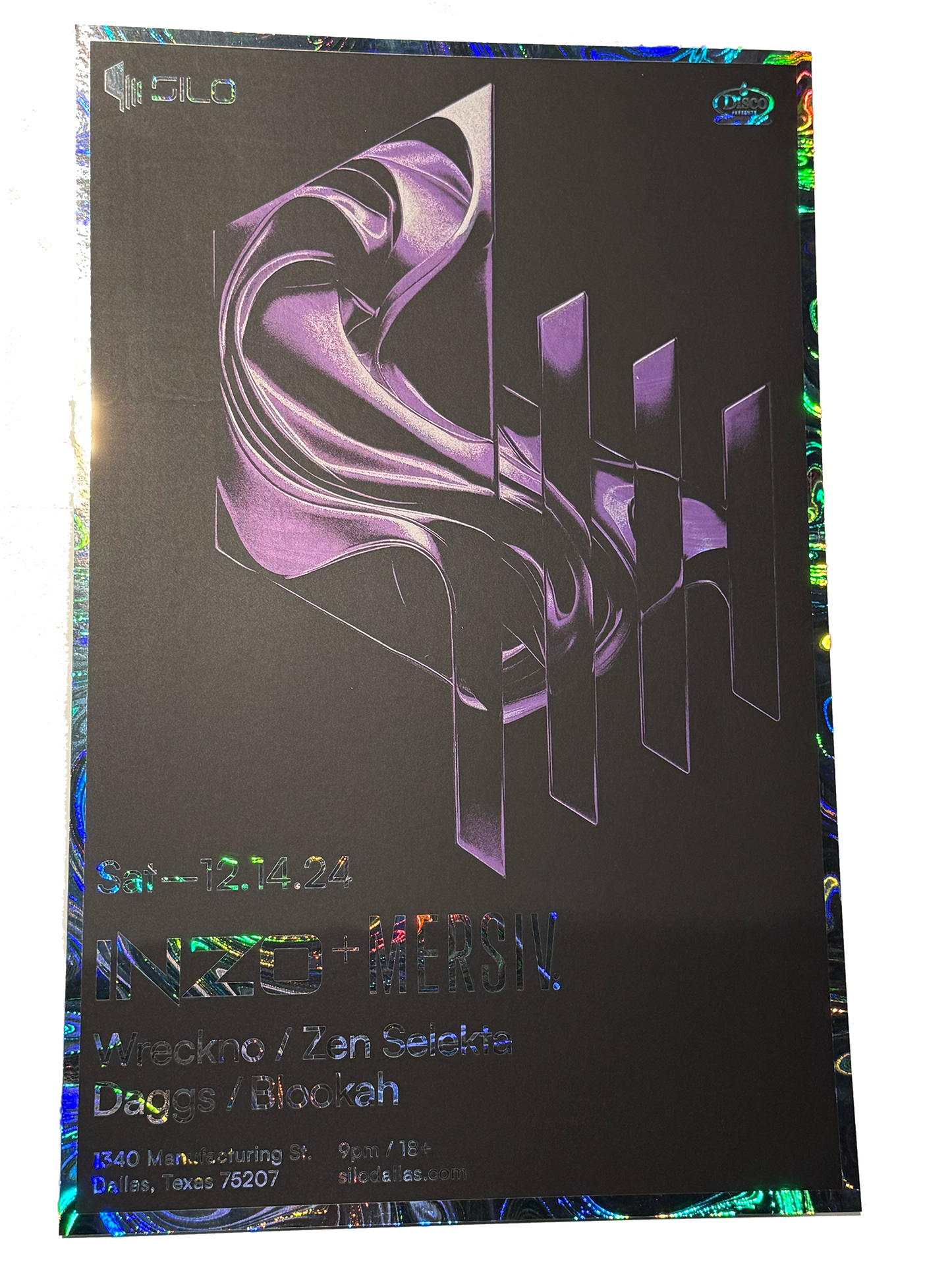 SILO | 12/14 | Inzo & Mersiv Foil Poster