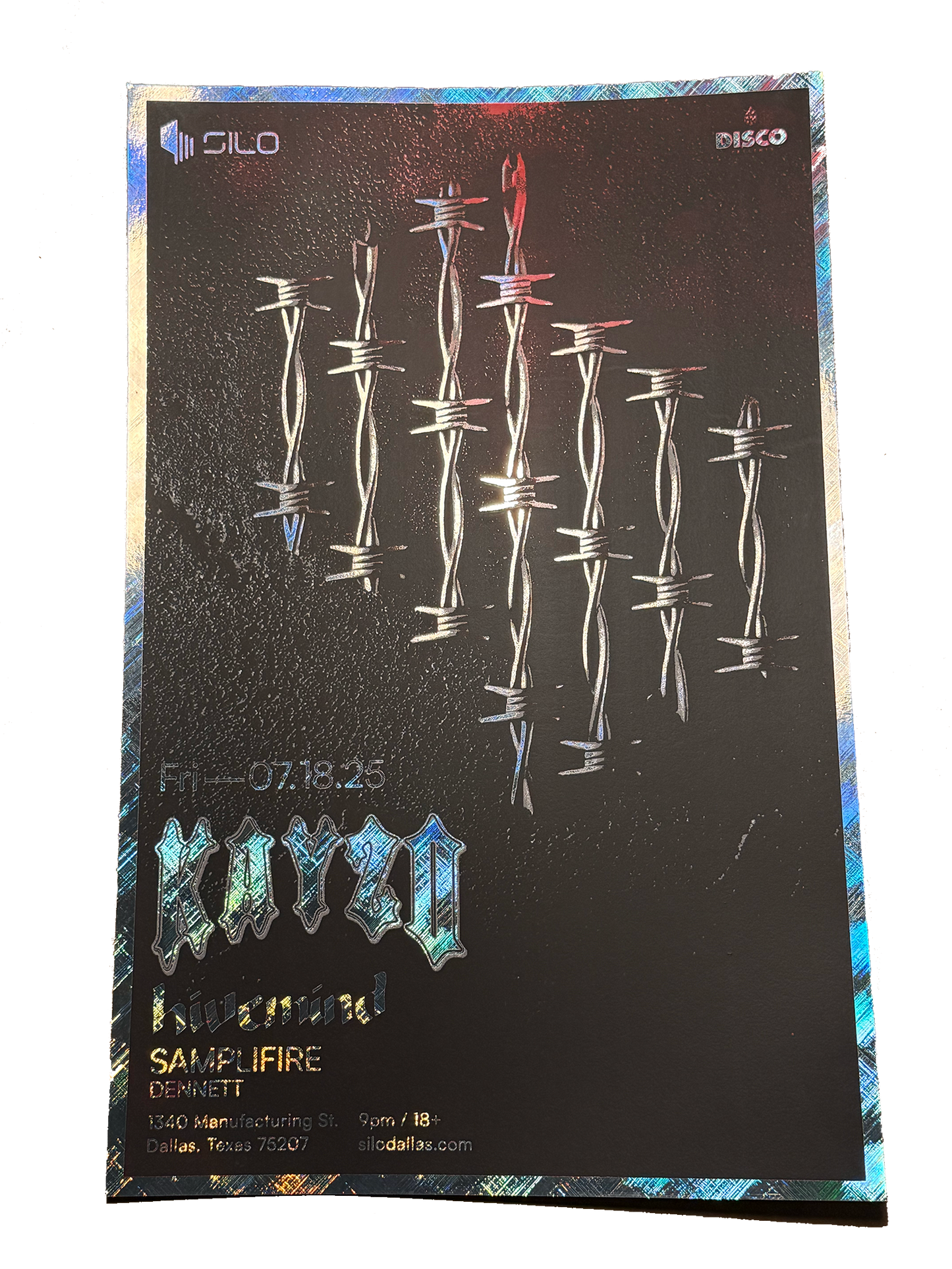 SILO | 07/18/25 | Kayzo Foil Poster