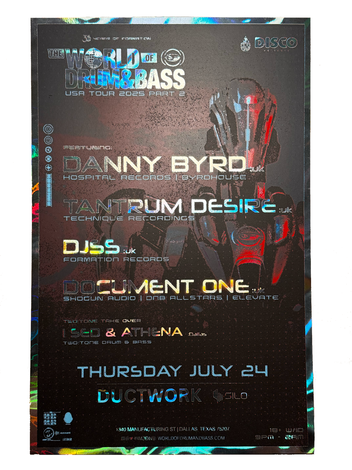 SILO | 07/24/25 | World Of Drum & Bass Foil Poster