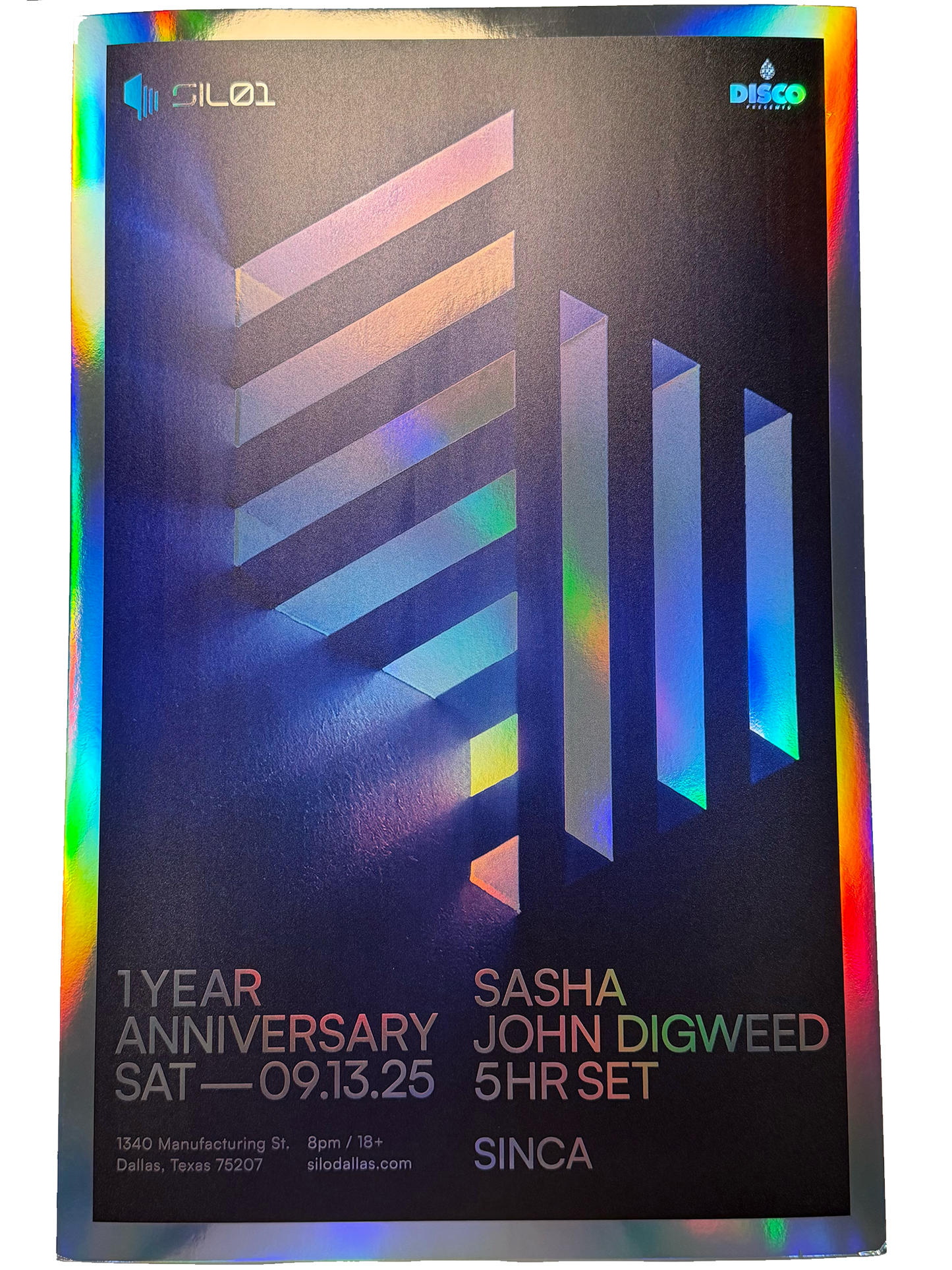 SILO | 09/13/25 | SASHA & DIGWEED Foil Poster***