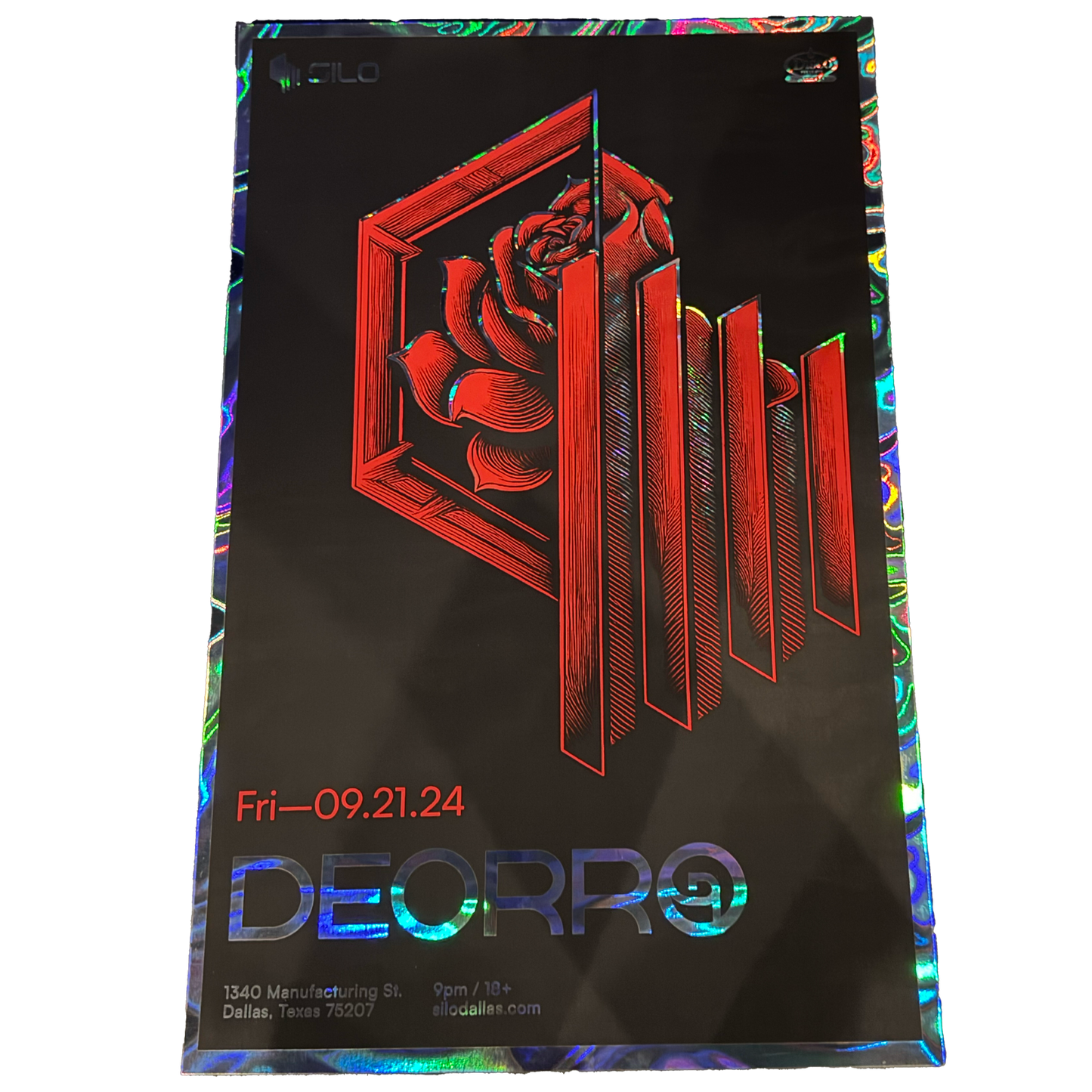 SILO | 09/21 | Deorro Rainbow Foil Poster