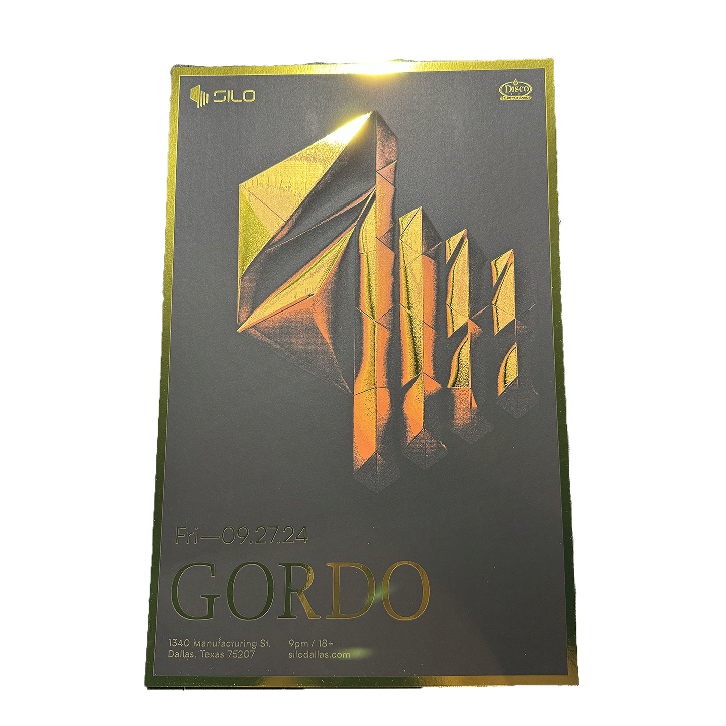 SILO | 09/27 | Gordo Gold Foil Poster