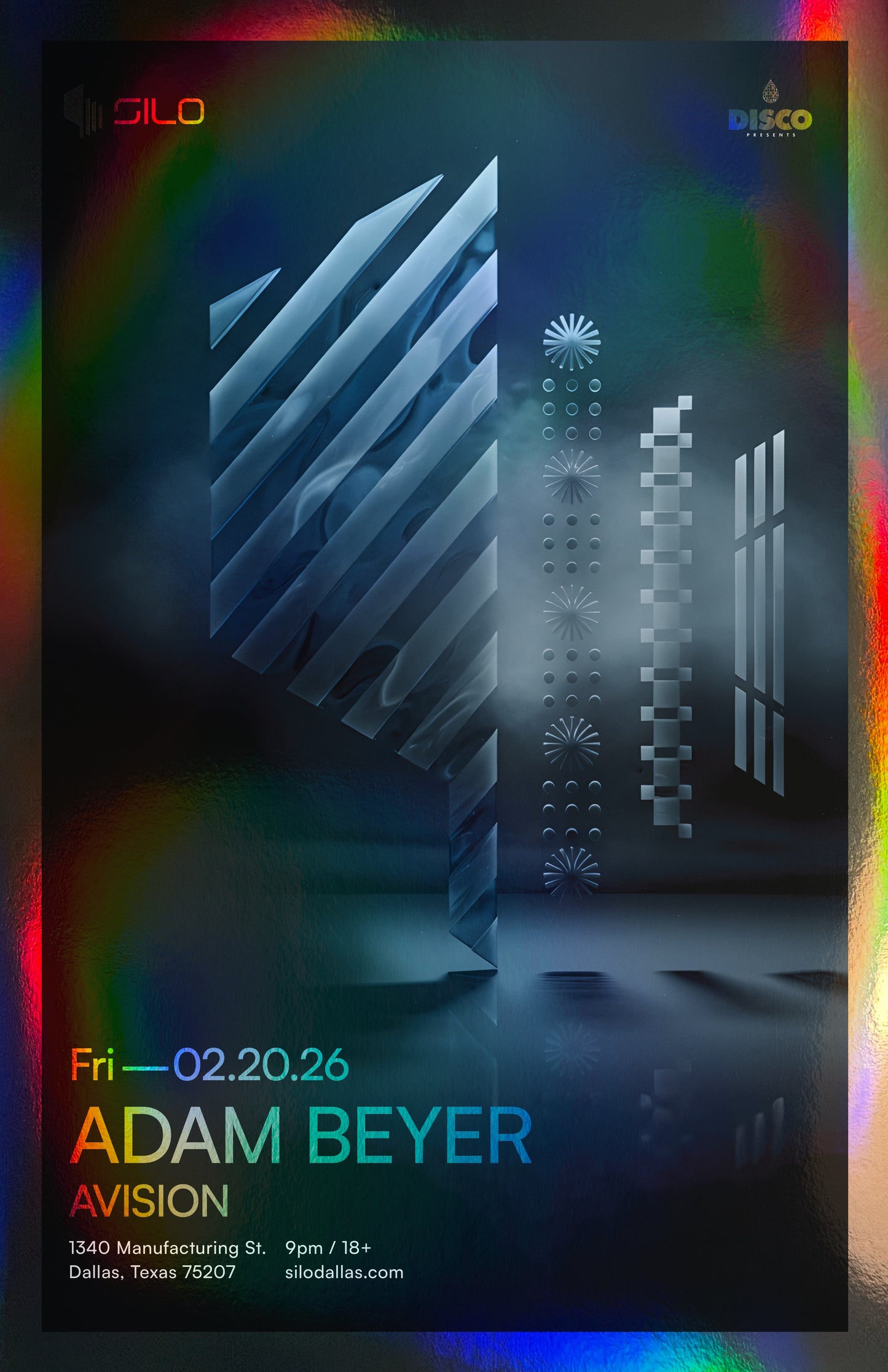 SILO | 2/20/26 | Adam Beyer Foil Poster