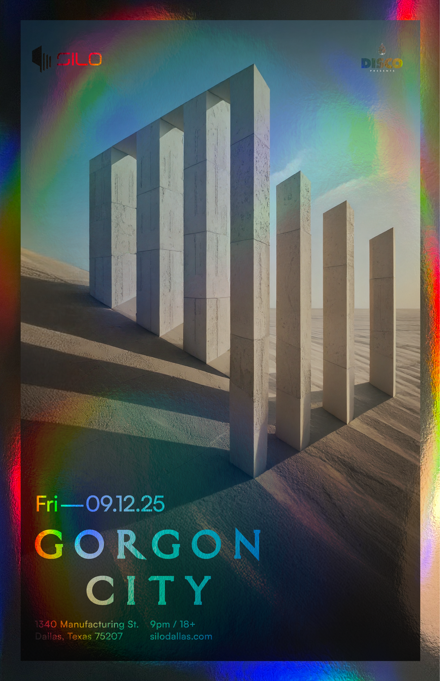 SILO | 09/12/25 | GORGON CITY Foil Poster