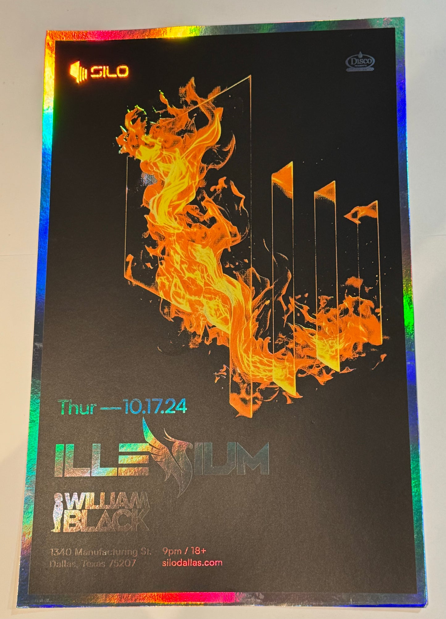 SILO | 10/17 | Illenium / William Black Foil Poster