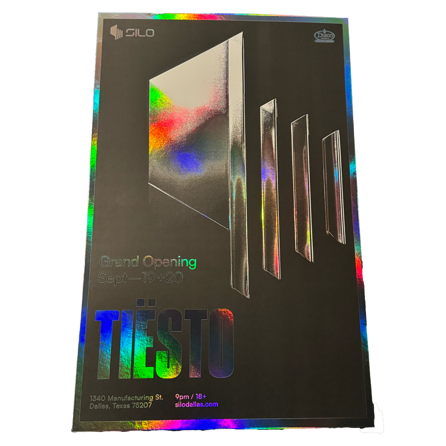 SILO | 09/20 | Tiesto Rainbow Foil Poster