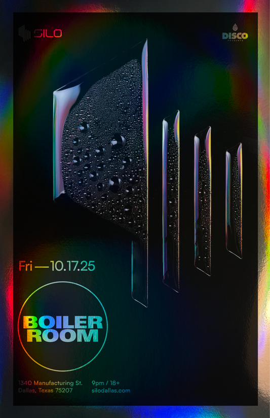 SILO | 10/17/25 | BOILER ROOM Foil Poster